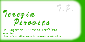 terezia pirovits business card